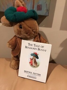 Vintage Beatrix Potter, Benjamin bunny And book.